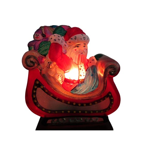 Old World Christmas Santa In Sleigh Light 10th Anniversary Edition Hand Painted - Picture 14 of 16